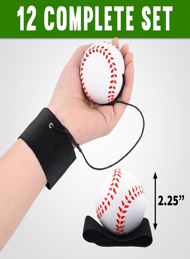 Playbees Reactive Practice Baseballs on Elastic Cord Perfect for Training, Fun Outdoor Activities for Spring Training, Fun Outdoor Activity for Kids, Boy or Girl, Party Favor (12 Pack) - Image 2