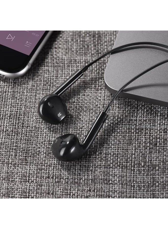 هوكو. سماعات أذن سلكية Crystal Joy Type-C مع ميكروفون، كابل 1.2 متر، تقليل الضوضاء، متوافقة مع Huawei وXiaomi وOnePlus وiPad Pro/Air - أسود - Image 4