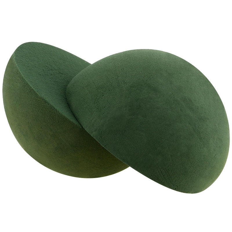 HAKZEON 4 PCS 7.5 Inch Floral Dry Foam Half Ball, Green Foam Half Ball Large, Round Foam Block Green Floral Foam Round Ball for Artificial Plant Arrangement - Image 5