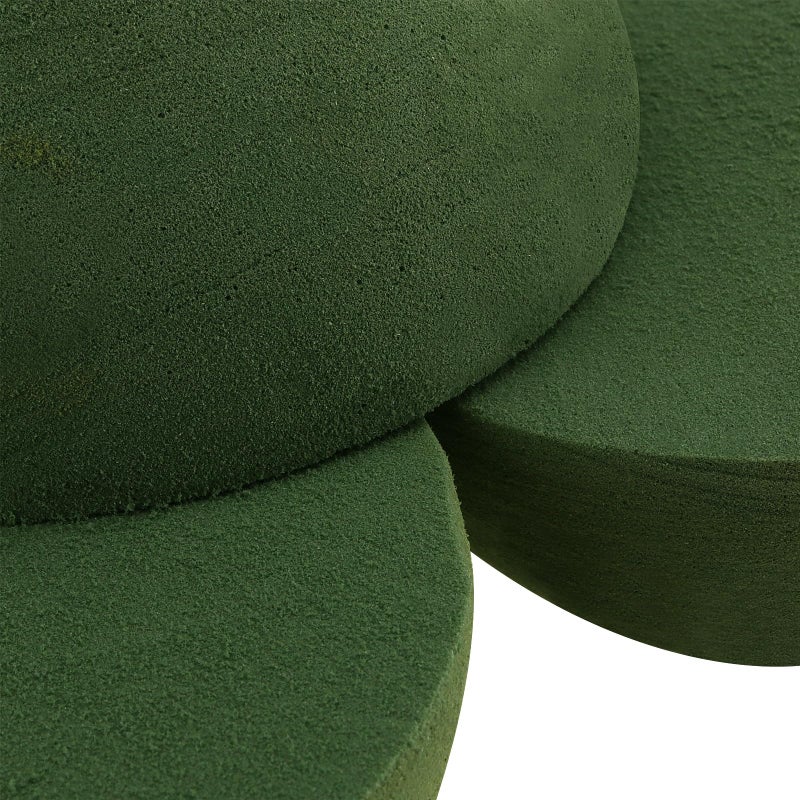 HAKZEON 4 PCS 7.5 Inch Floral Dry Foam Half Ball, Green Foam Half Ball Large, Round Foam Block Green Floral Foam Round Ball for Artificial Plant Arrangement - Image 3