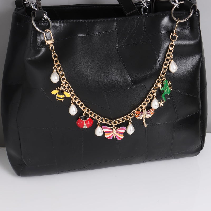 CONCISE ROYAL Bee Ladybug Butterfly Dragonfly Frog Insects Bag Charms Chain for Purse Handbag, Handbag Accessories for Women - Image 5