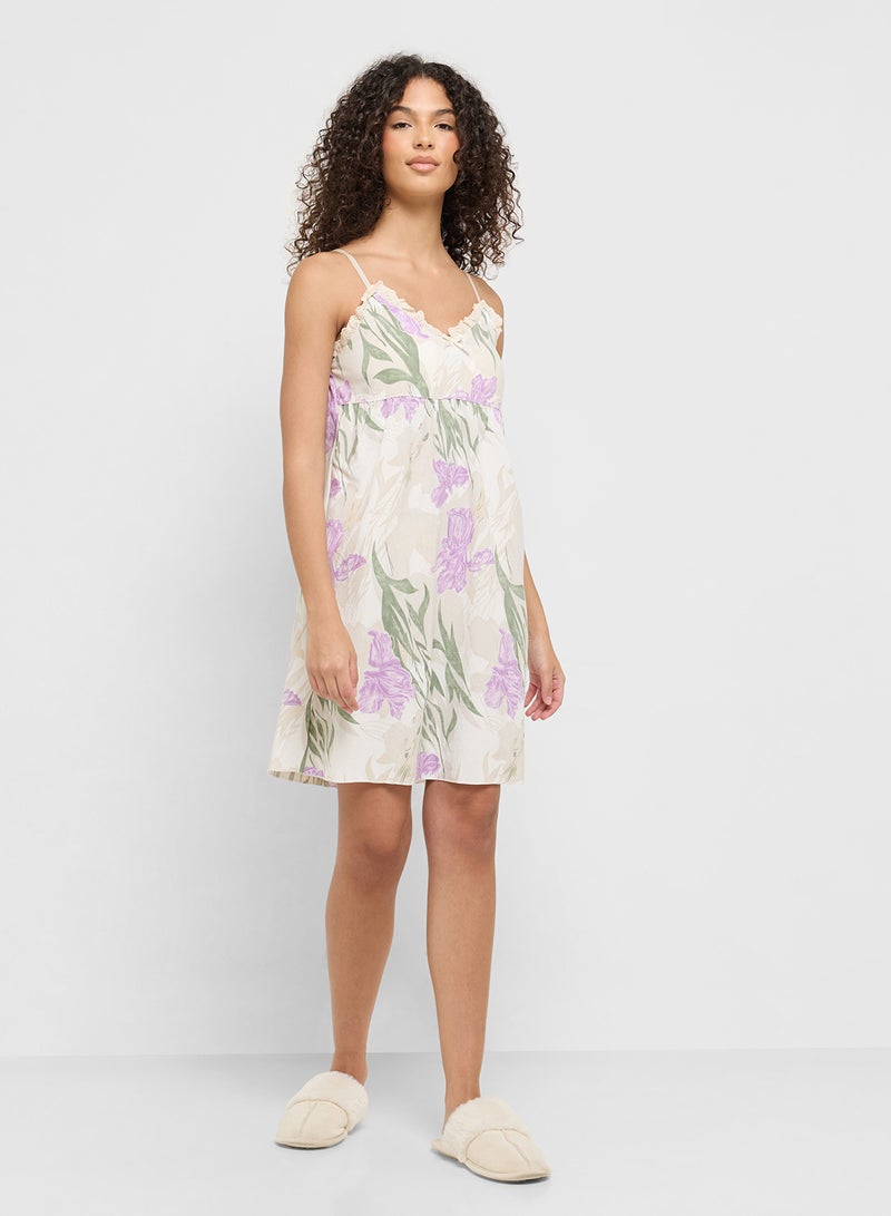 Ginger Lace Detail Floral Slip Dress  - Image 4
