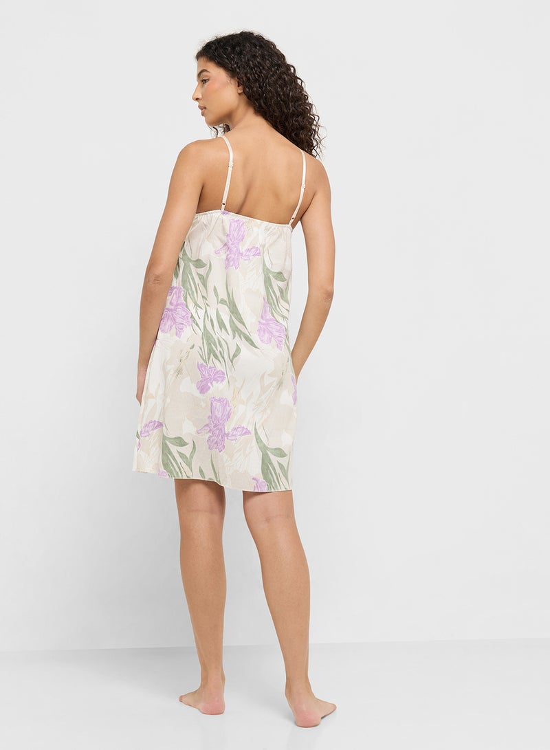 Ginger Lace Detail Floral Slip Dress  - Image 2