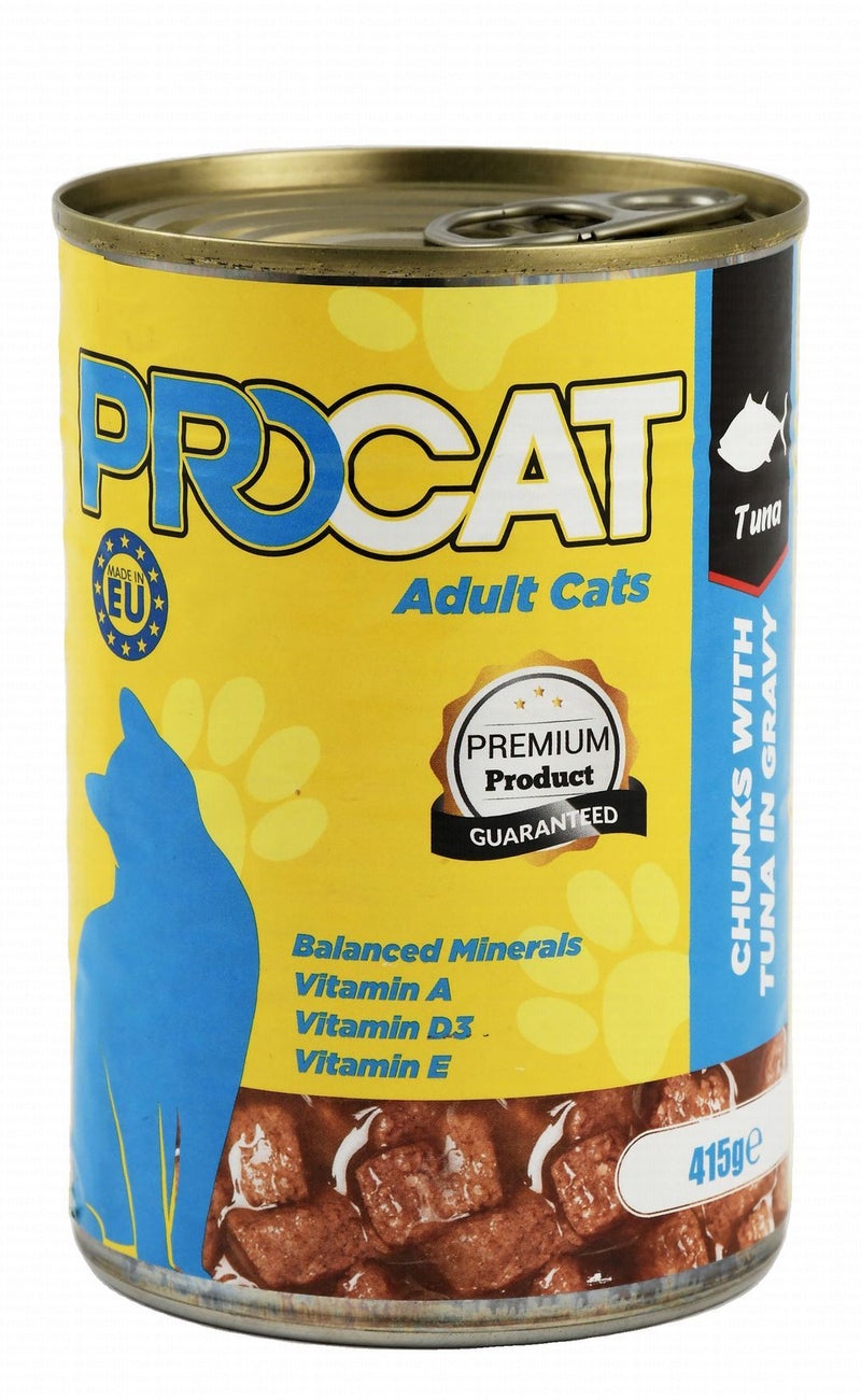 Procat Wet Cat Food with Tuna for Adult Cats - 415 gr - Image 1