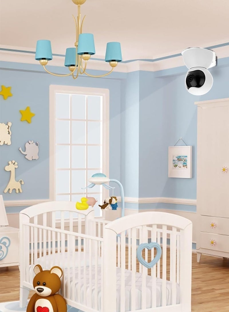 Arabest 3 Pcs Acrylic Small Wall Shelf, Surveillance Bracket with Adhesive, Mini Floating Wall Shelves for Security Cameras, Webcam, Speakers, Baby Monitors, Easy to Install No Drill,11*9.5*3cm - Image 5