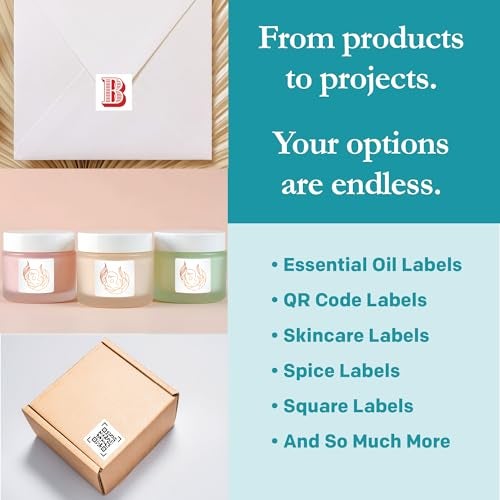 Premium Label Supply White Sticker Square Labels – 1" x 1" – Laser/Inkjet Compatible – (63 per Sheet), 25 Sheets – 1575 Total Adhesive Labels - Image 2
