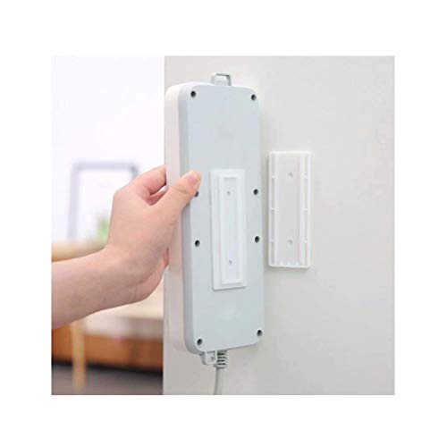 Leeonz Power Board Holder, Self-Adhesive Non-Perforated Holder, Nail-free Seamless Magic Plug Seat Sticker Wall Mount Bracket for Socket, WiFi Router (Set of 4PCS) - Image 1