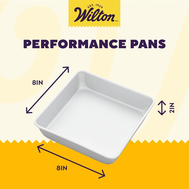 Wilton Performance Aluminum Square Cake and Brownie Pan 8Inch Silver - Image 2
