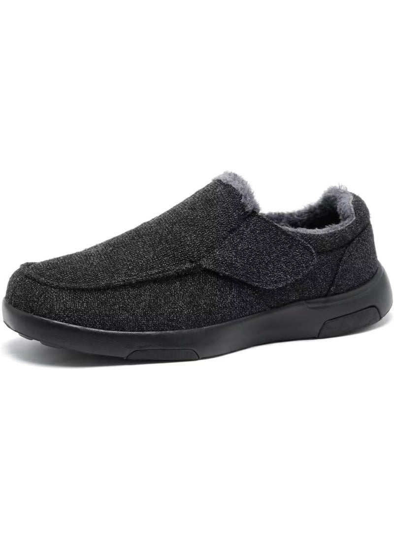 OrthoComfoot - OrthoComfoot Men's Orthopedic Slippers Walking Shoes with Arch Support: Slip On Loafers for Plantar Fasciitis, Casual Flat Feet Hook and Loop Mule Clogs for Foot and Heel Pain Relief - Image 1