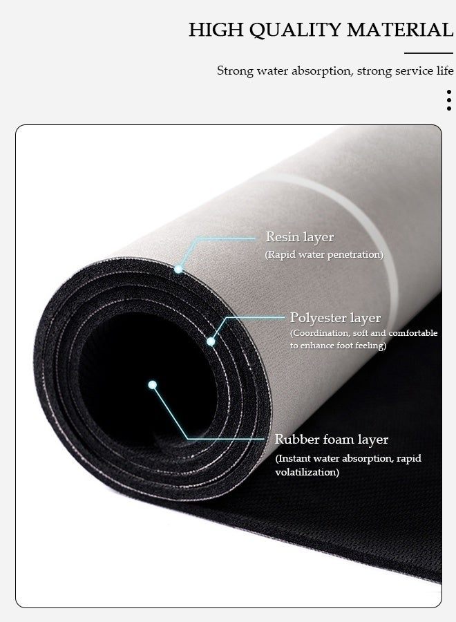 DUNISO Diatom Mud Bath Mat Bathroom Kitchen Rug Mat Extra Soft and Absorbent Bath Rugs Non-Slip Quick Drying Floor Bath Tub Mat for Bathroom Floor Tub and Shower 40*60cm - Image 5