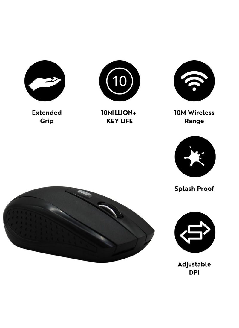 Goldfinch wireless mouse for laptop and desktop compatible with windows and mac computers for office and personal use Black Goldfinch  - Image 2