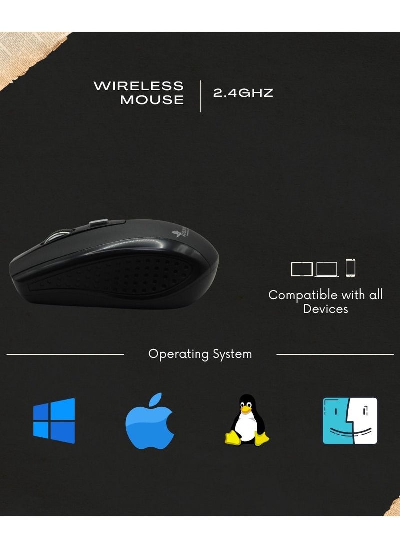 Goldfinch wireless mouse for laptop and desktop compatible with windows and mac computers for office and personal use Black Goldfinch  - Image 3