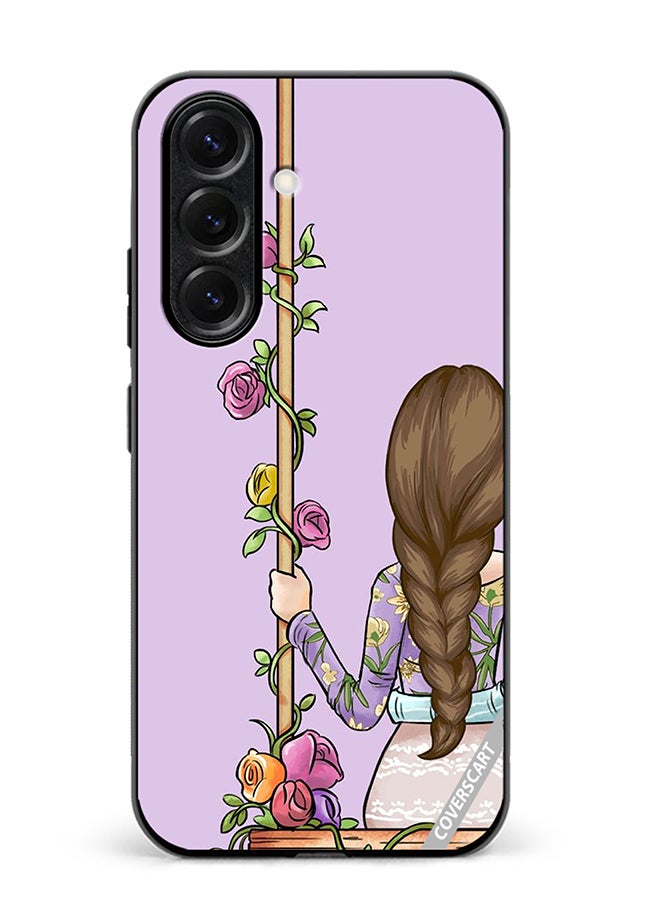 Protective Case Cover For Samsung Galaxy S25 Plus Beautiful Girl Looking Front Design Multicolour