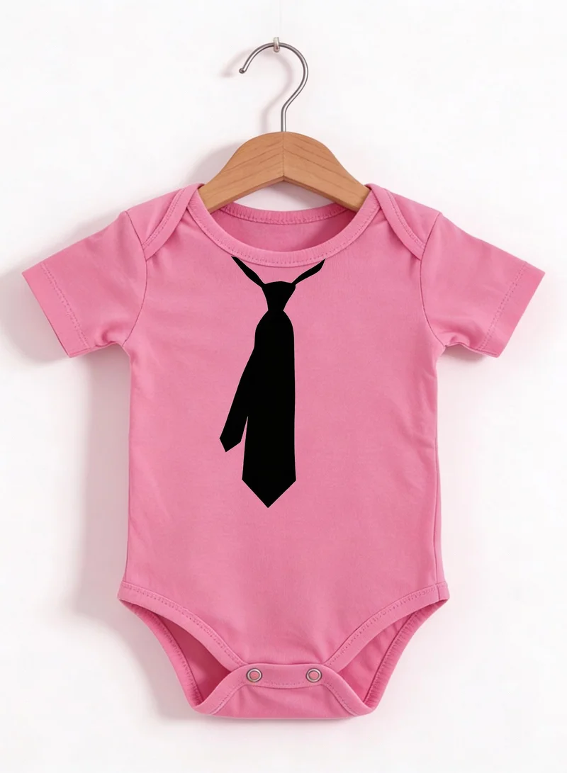 Funkaar  Funkaar Pink Tie Print Baby Bodysuit  | Best Price UAE