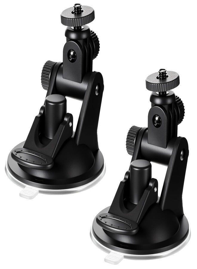 Qulkws 2PCS Dash Cam Suction Cup Mounts, Car Camera Mount, Windshield and Dashboard Suction Cup Mounts, Camera Mount for Car Dashcam, GPS Driving DVR, Phone Bracket, Action Camcorder, Video Recorder - Image 1
