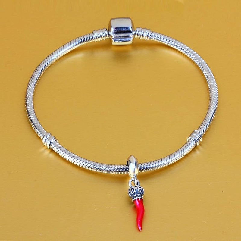 Choruslove Dangle Charms 925 Sterling Silver Puerto Rico Coqui Frog, Airplane Travel Passport, Red Chili Pepper, Survivor Ribbon Pendants fits European Style Bracelet, Gift for Travel/Women/Men - Image 5