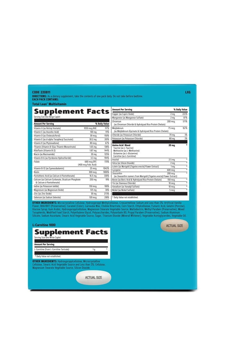 GNC Total Lean Burn and Define Vitapak 30 packs 30 day supply - Image 2