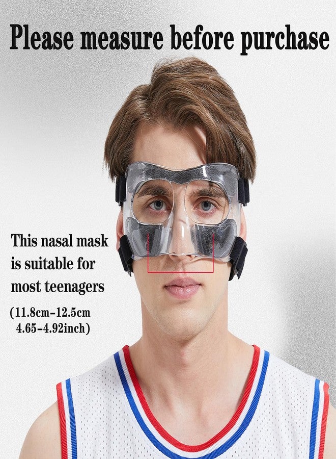 LENASETH Nose Guard for Broken Nose,Adjustable,Face Shield Masks with Padding,Suitable for Adults and Teenagers,Basketball, Soc CER,and Other Sports Clear Close - Image 5