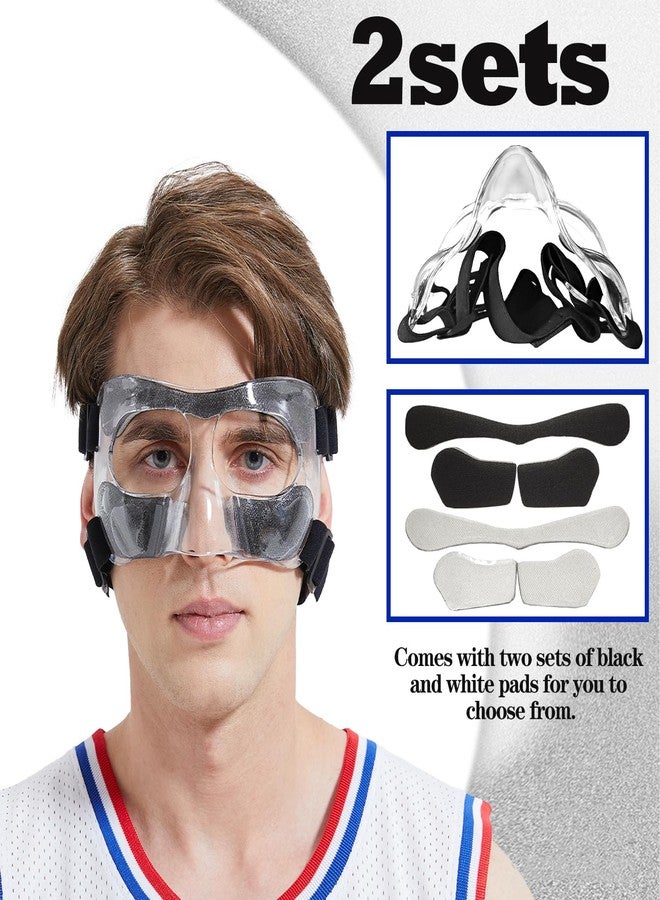 LENASETH Nose Guard for Broken Nose,Adjustable,Face Shield Masks with Padding,Suitable for Adults and Teenagers,Basketball, Soc CER,and Other Sports Clear Close - Image 3