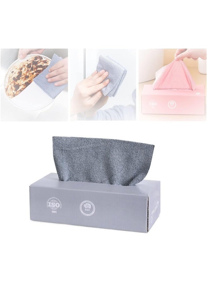 SAFENHAND 20Pcs Cleaning Cloths Reusable Cleaning Cloth Microfiber Towel Rags Cleaning Cloth Lazy Rags Washcloth Washable Multi-Purpose Cleaning Cloths for House Kitchen Car Restaurant (GREY) - Image 1