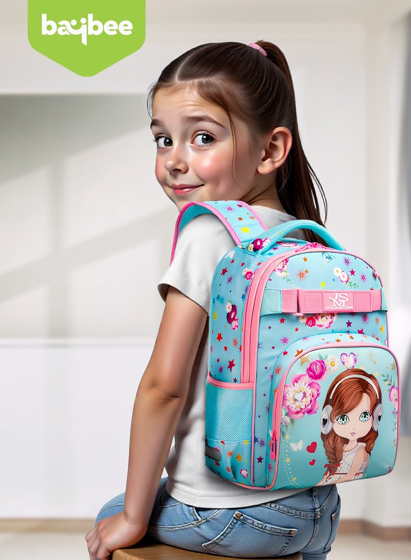BAYBEE 3 in 1 Kids School Bag Set for Kids | Printed School Backpack Set Combo with Lunch Bag & Pencil Box Preschool Backpacks for Girls Kids Backpack Set for Girls Boys Age 3+ Years Combo Set 3 - Image 3