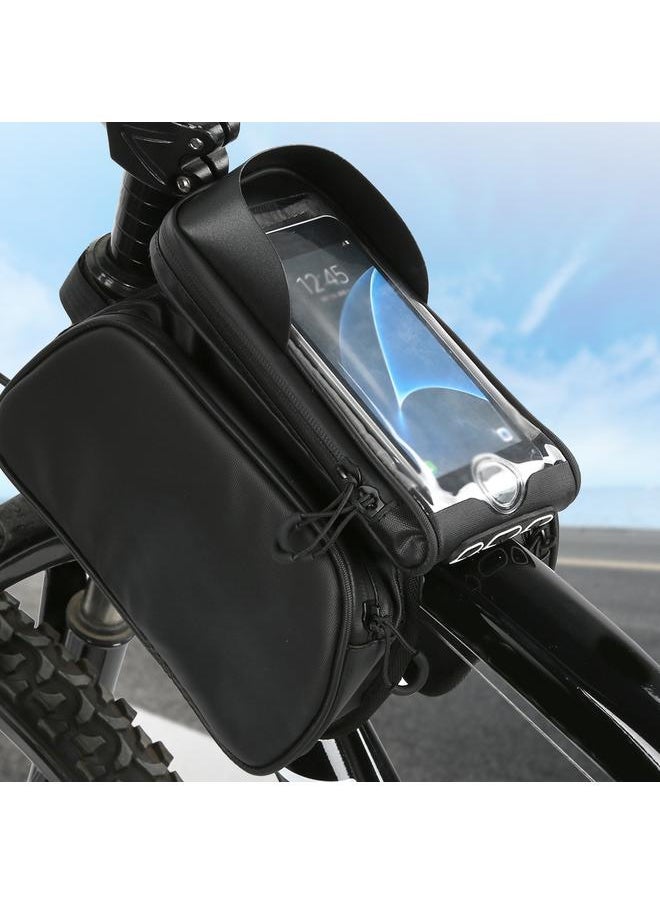Thoraya Bicycle Upper Tube Bag Front Beam Pack Riding Cycling Equipment for Mountain Bicycleblack 1.5L  - Image 5