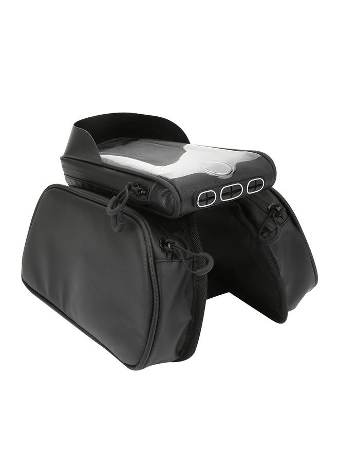 Thoraya Bicycle Upper Tube Bag Front Beam Pack Riding Cycling Equipment for Mountain Bicycleblack 1.5L  - Image 1