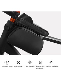 Thoraya Bicycle Upper Tube Bag Front Beam Pack Riding Cycling Equipment for Mountain Bicycleblack 1.5L  - Image 4