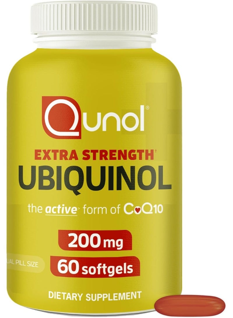 Qunol Extra Strength Ubiquinol, 200mg - 60 Softgels - Image 1
