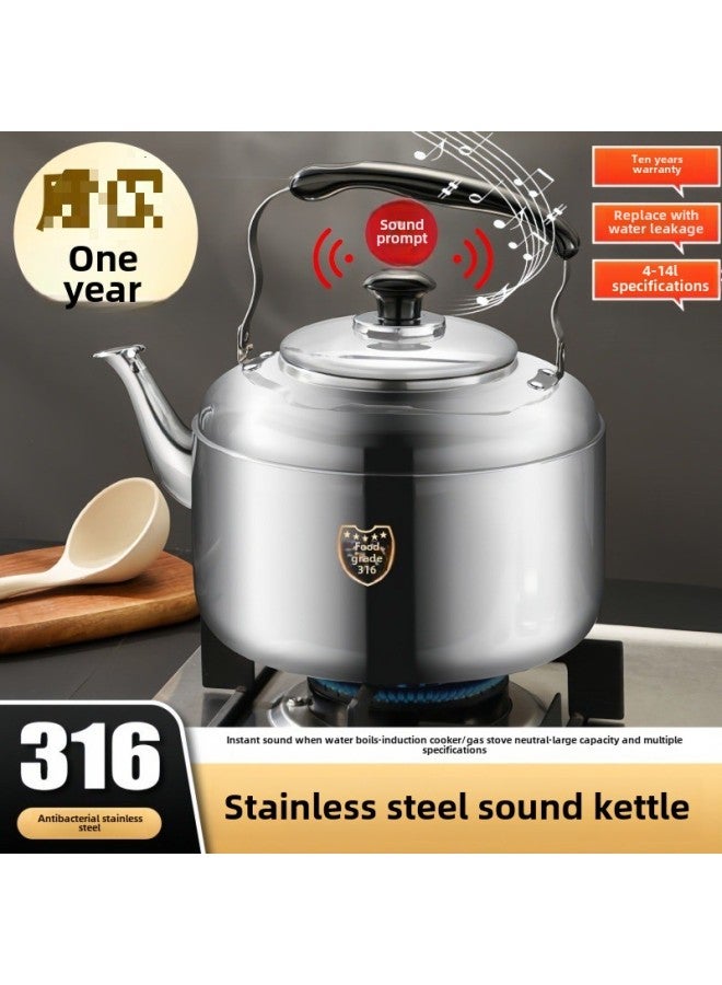 316 Stainless Steel Kettle Sound Household Large Kettle 304 Kettle Gas Gas Induction Cooker Tea Pot Durable-Color: Ten Years Warranty-Capacity:12 Liters  - Image 4