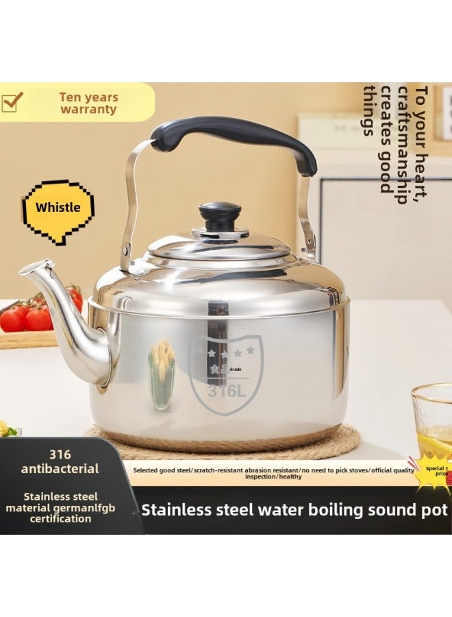 316 Stainless Steel Kettle Sound Household Large Kettle 304 Kettle Gas Gas Induction Cooker Tea Pot Durable-Color: Ten Years Warranty-Capacity:12 Liters  - Image 2
