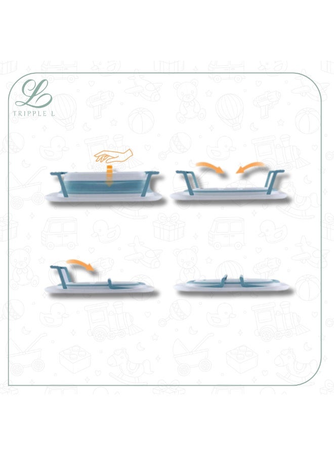 ثلاثة لام  حوض استحمام الاطفال قابل للطي - Image 3