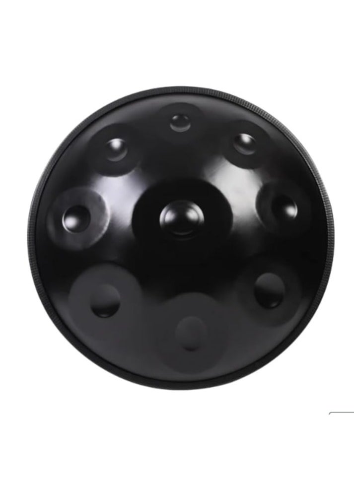 Megarya Professional Handpan D Minor 9 Notes Steel Tongue Drum, 22 Inch Steel Hand Drum, 432HZ, With Soft Handpan Bag, 2 Handpan Mallets, Handpan Stand, Cleaning Cloth and Belt - Colour Black  - Image 2