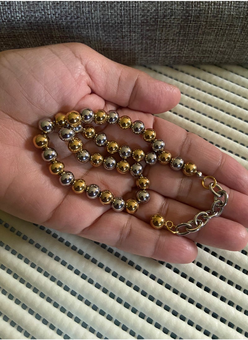 JewelryJo - High Quality Stainless Steel Prayer Beads For Men 35 Beads Size 8mm - Image 1