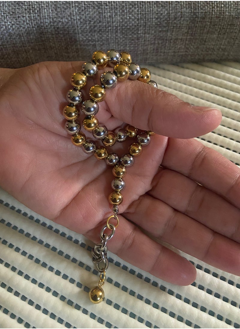 JewelryJo - High Quality Stainless Steel Prayer Beads For Men 35 Beads Size 8mm - Image 1