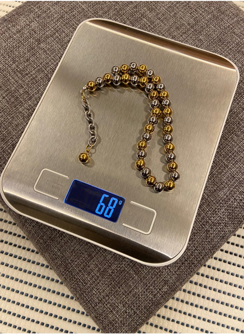 JewelryJo - High Quality Stainless Steel Prayer Beads For Men 35 Beads Size 8mm - Image 1