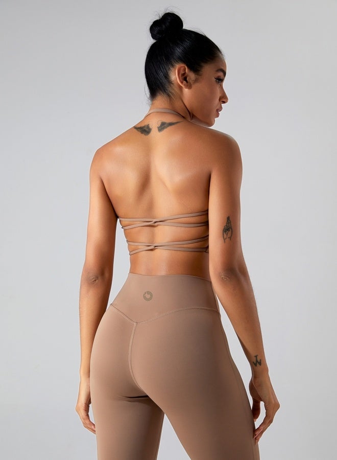 KAWN.YOGA Womens Striped Back Sleeveless Sports Bra  - Image 3