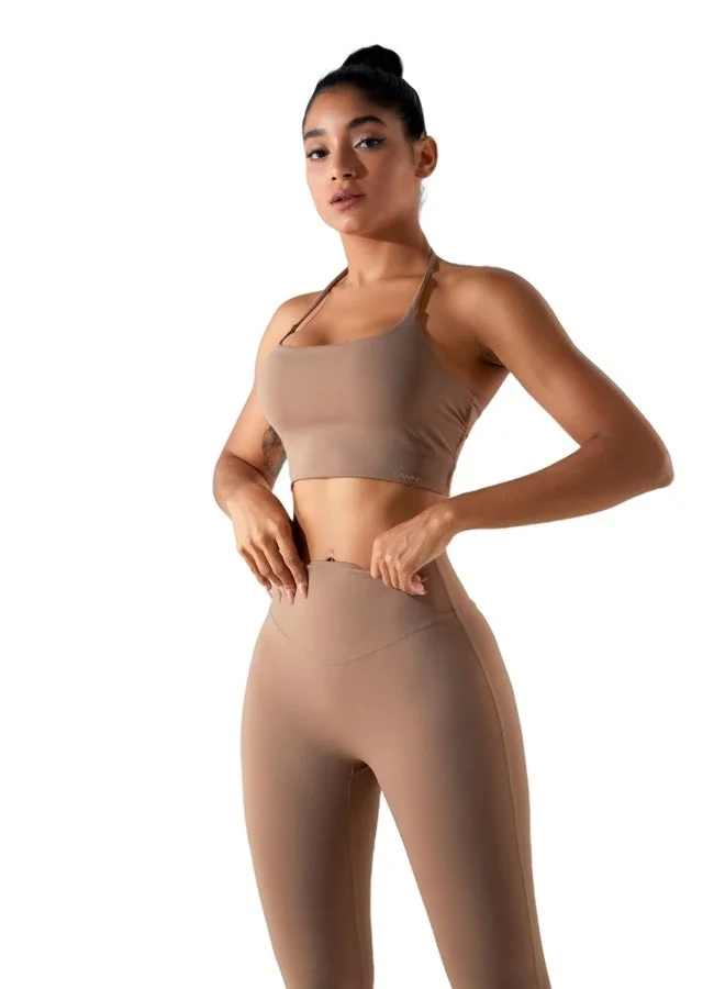 Womens Striped Back Sleeveless Sports Bra