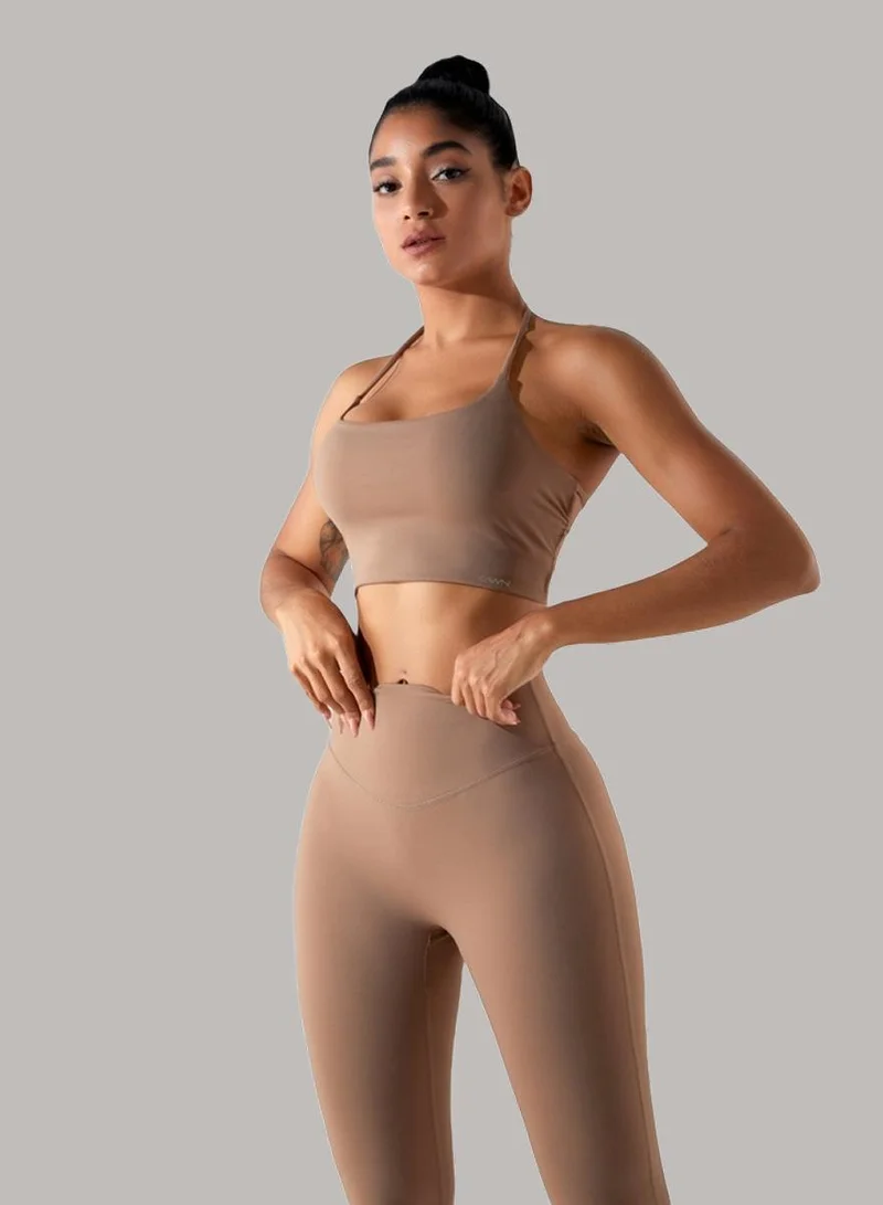 Womens Striped Back Sleeveless Sports Bra
