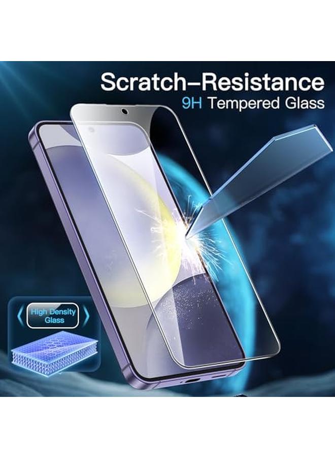 جي تيك واقي شاشة لهاتف سامسونج جالاكسي S24 بلس S24 بلس 5G مقاس 6.7 بوصة من الزجاج المقوى متوافق مع معرف بصمة الإصبع عالي الدقة، عبوة من 3 قطع شفافة - Image 4