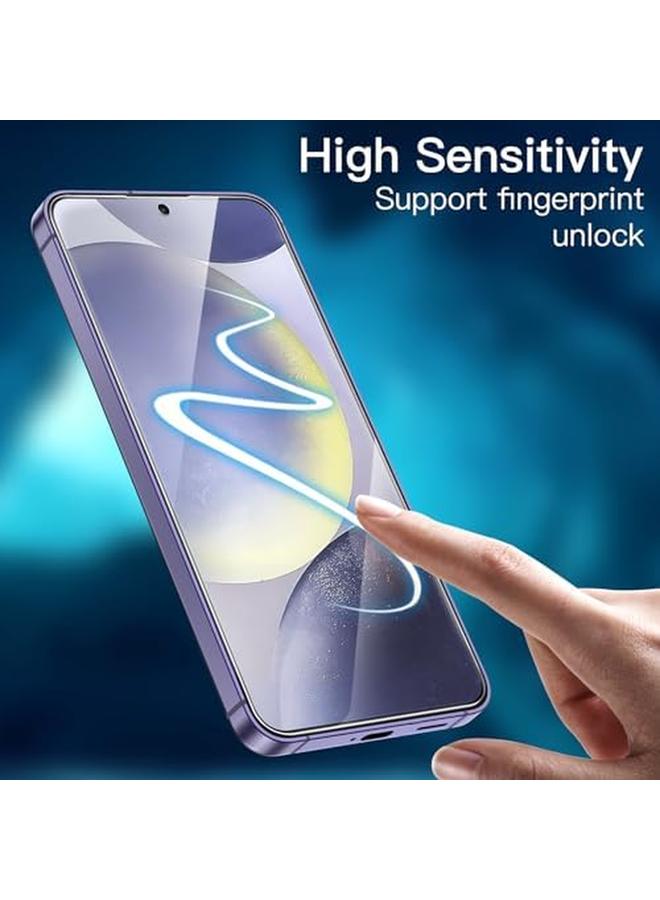 جي تيك واقي شاشة لهاتف سامسونج جالاكسي S24 بلس S24 بلس 5G مقاس 6.7 بوصة من الزجاج المقوى متوافق مع معرف بصمة الإصبع عالي الدقة، عبوة من 3 قطع شفافة - Image 5