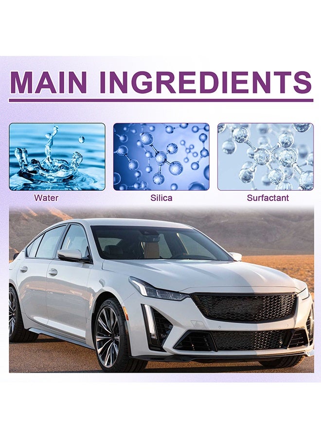 Homonth 100ml - 6 in 1 high Protection Quick Coating Spray - Fast fine Scratch Repair, Fast car Coating, Plastic Parts Refurbisher, car Scratch Nano Repair Spray (Brush/Cloth) - Image 3