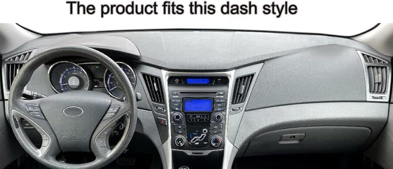 Fcovergurus Dash Cover Mat for Hyundai Sonata 2011-2014 with Speaker Cutout - Charcoal Gray - Image 2