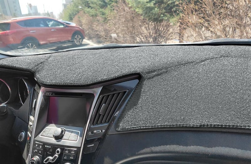 Fcovergurus Dash Cover Mat for Hyundai Sonata 2011-2014 with Speaker Cutout - Charcoal Gray - Image 1