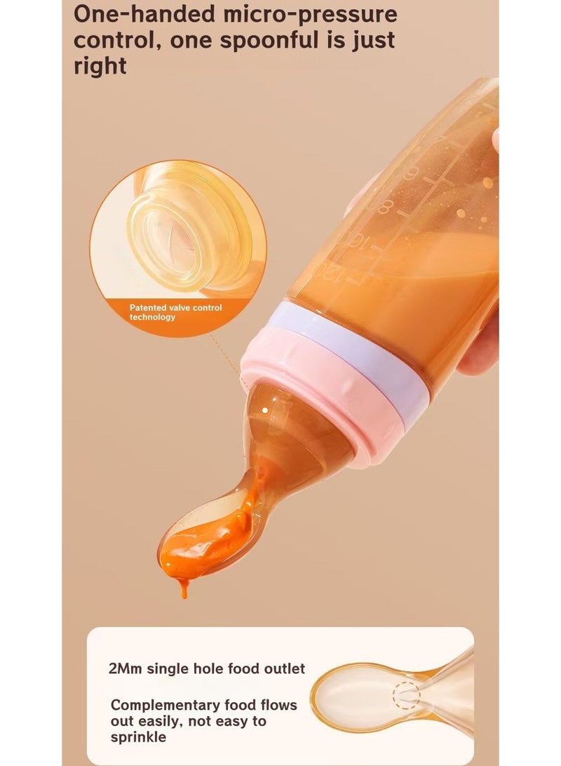 Akali Silicone Baby Feeding Bottle & Spoon Set - 1-Piece Design for Easy Feeding - Image 2