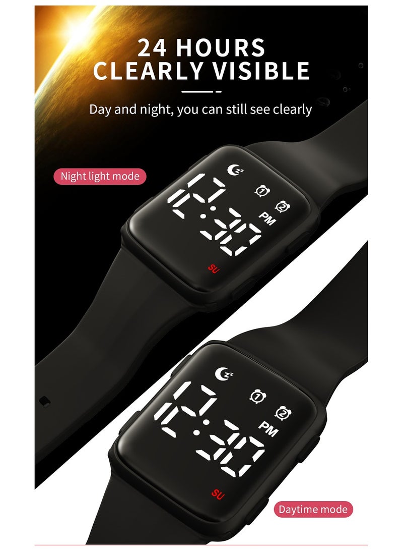 P10 Kids Watches for Girls Boys Digital Sport Watch with Step Counter Pedometer Vibration Alarm Clock, No App Waterproof Fitness Tracker Kids Watch Boys Girls Teens Students Ages 5-16  - Image 5