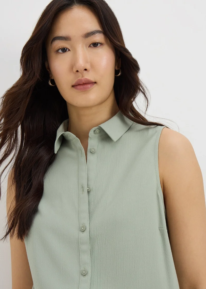 Matalan Sage Green Sleeveless Shirt