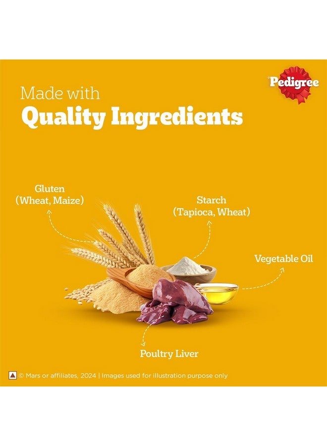 بيديجري مكافأة لذيذة بنكهة الدجاج المجفف للكلاب البالغة، 70 جرامًا، مكافأة على شكل لحم مجفف لتعزيز الترابط، مكافأة للكلاب منخفضة الدهون وعالية البروتين* - Image 4