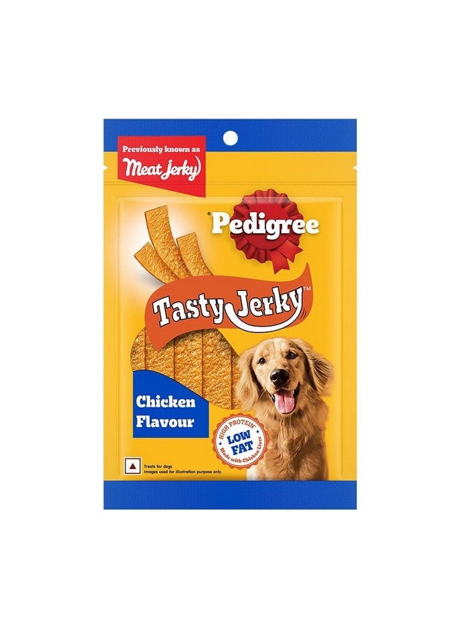 بيديجري مكافأة لذيذة بنكهة الدجاج المجفف للكلاب البالغة، 70 جرامًا، مكافأة على شكل لحم مجفف لتعزيز الترابط، مكافأة للكلاب منخفضة الدهون وعالية البروتين* - Image 1