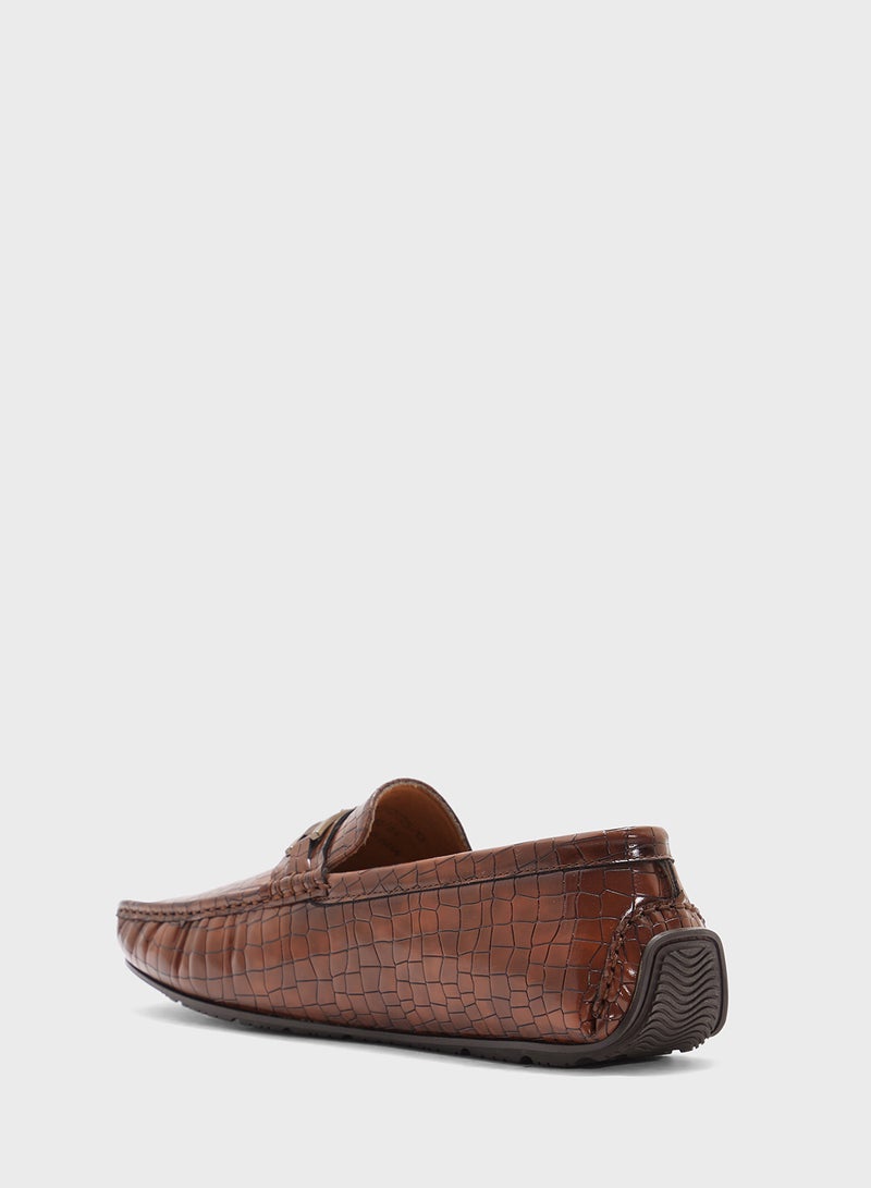 Robert Wood Croc Emboss Loafers  - Image 2